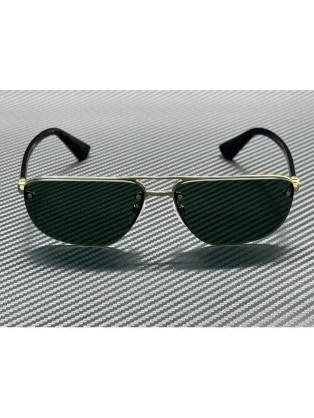 New Burberry Men Gold Sunglasses 63-15-140